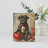 Cane Corso puppy  Valentijnsdag Briefkaart (Staand voorkant)