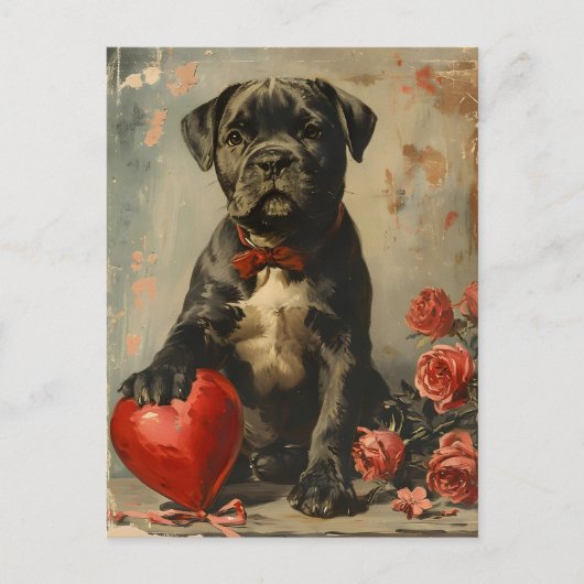 Cane Corso puppy  Valentijnsdag Briefkaart (Voorkant)
