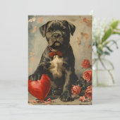 Cane Corso puppy  Valentijnsdag Feestdagenkaart (Staand voorkant)