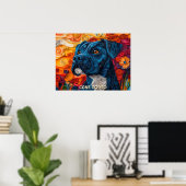 Cane Corso Quilling Art Dog Portret Poster (Thuiskantoor)