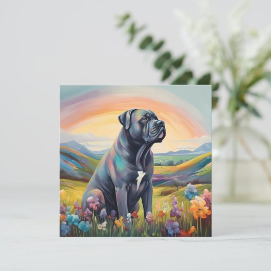 Cane Corso Rainbow Bridge Aangepaste hondennaam (Staand voorkant)