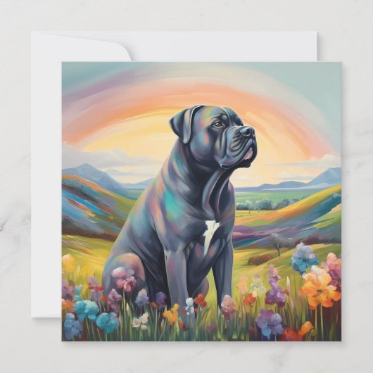 Cane Corso Rainbow Bridge Aangepaste hondennaam (Voorkant)