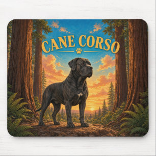 Cane Corso, Redwood Grove Vintage Watercolor Hond Muismat
