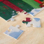 Cane Corso Rent in de Sneeuw met Kerstmuts Legpuzzel (Zijkant)