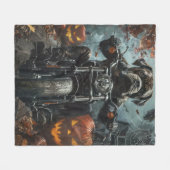 Cane Corso Riding Motorfiets Halloween Scary Fleece Deken (Voorkant (Horizontaal))