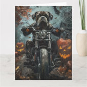 Cane Corso Riding Motorfiets Halloween Scary Kaart (Voorkant)