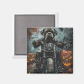 Cane Corso Rijdend op Motorfiets Halloween Griezel Magneet (Voorkant / Achterkant)