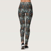 Cane Corso rijdt motorfiets Halloween eng Leggings (Achterkant)