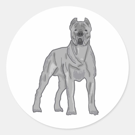 Cane Corso Ronde Sticker (Voorkant)