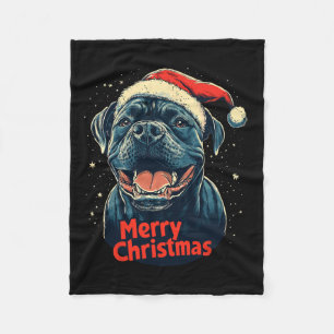 Cane Corso Santa Hat Vrolijke Kerstmis Kerstman Ho Fleece Deken