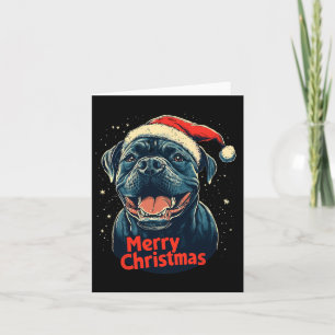 Cane Corso Santa Hat Vrolijke Kerstmis Kerstman Ho Kaart