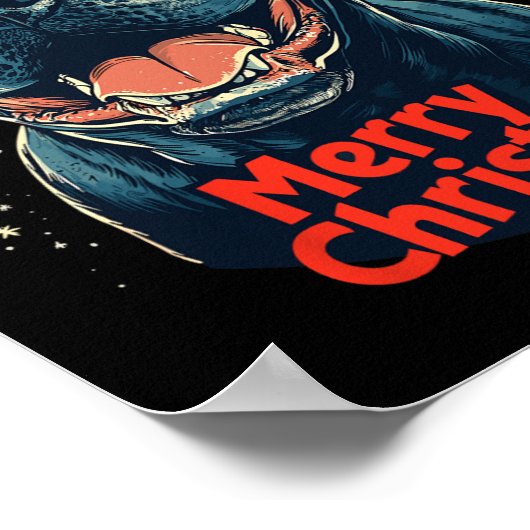 Cane Corso Santa Hat Vrolijke Kerstmis Kerstman Ho Poster (Hoek)