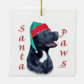 Cane Corso Santa Paws Keramisch Ornament (Achterkant)