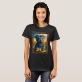 Cane Corso Schilderen Zonnebloem Bloem Moeder Vrou T-shirt (Voorkant volledig)