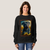 Cane Corso Schilderij Zonnebloem Bloem Moeder Vrou Trui (Voorkant volledig)