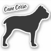 Cane Corso Silhouet Hondenras Vinyl Sticker (Voorkant)