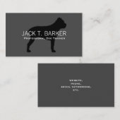 Cane Corso Silhouette Black op grijs Visitekaartje (Voorkant / Achterkant)