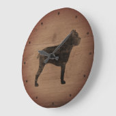 Cane Corso Silhouette Rustic Grote Klok (Hoek)