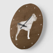 Cane Corso Silhouette Rustic Grote Klok (Hoek)