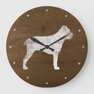 Cane Corso Silhouette Rustic Grote Klok