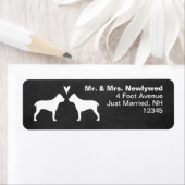 Cane Corso Silhouetten Liefde Retouradres Labels (Insitu)