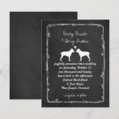 Cane Corso Silhouetten Trouw Aankondiging (Voorkant / Achterkant)
