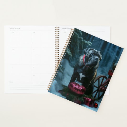 Cane Corso Sneeuw Slede Kerst Decoratie Planner (Display)