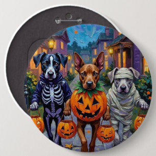 Cane Corso snoep ophalen in Halloween-kostuums Ronde Button 6,0 Cm