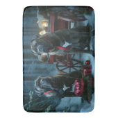 Cane Corso Snowy Sleigh Kerst Decor Badmat (Voorkant Verticaal)