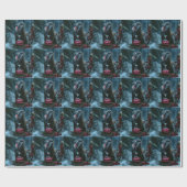 Cane Corso Snowy Sleigh Kerst Decor Cadeaupapier (Vlak)