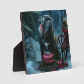 Cane Corso Snowy Sleigh Kerst Decor Fotoplaat (Voorkant)
