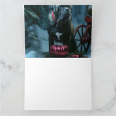 Cane Corso Snowy Sleigh Kerst Decor Kaart (Binnen)