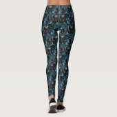Cane Corso Snowy Sleigh Kerst Decor Leggings (Achterkant)