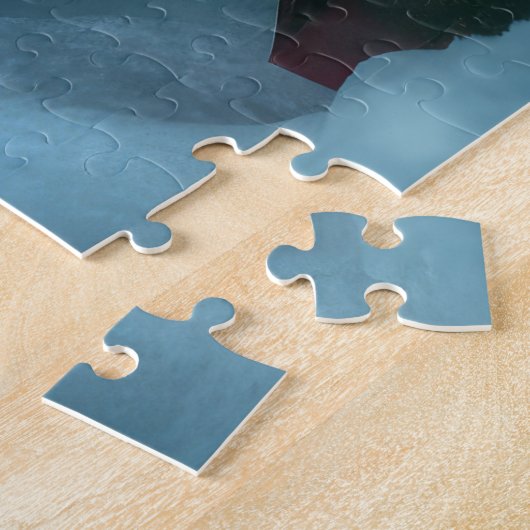 Cane Corso Snowy Sleigh Kerst Decor Legpuzzel (Zijkant)