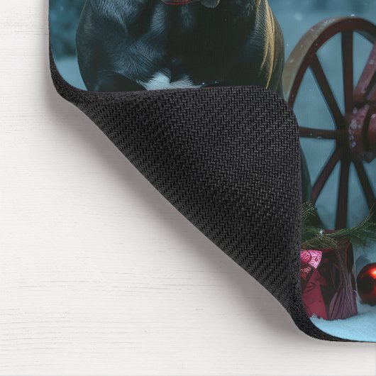 Cane Corso Snowy Sleigh Kerst Decor Muismat (Hoek)