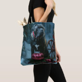 Cane Corso Snowy Sleigh Kerst Decor Tote Bag (Dichtbij)