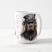 Cane Corso Steampunk Hond Koffiemok (Voorkant rechts)