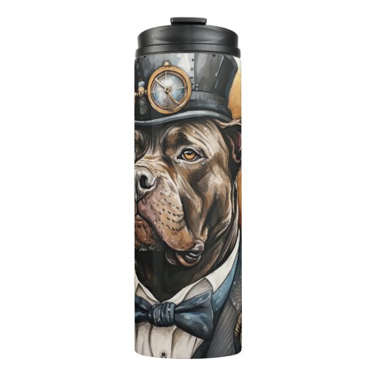 Cane Corso Steampunk Hond Thermosbeker (Voorkant)