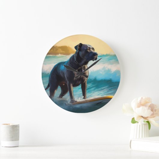 Cane Corso strand surfen schilderij Grote Klok (Huis)