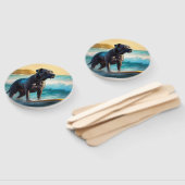 Cane Corso strand surfen schilderij Handwaaier (Niet-gemonteerd)