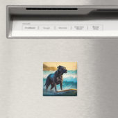 Cane Corso strand surfen schilderij Magneet (Insitu (Vaatwasser))