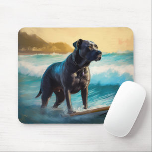 Cane Corso strand surfen schilderij Muismat