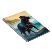 Cane Corso strand surfen schilderij Notitieboek (Rechterzijde)