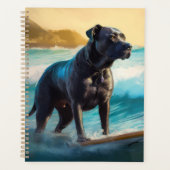 Cane Corso strand surfen schilderij Planner (Voorkant)