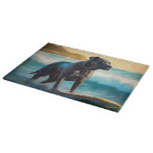 Cane Corso strand surfen schilderij Snijplank (Hoek)