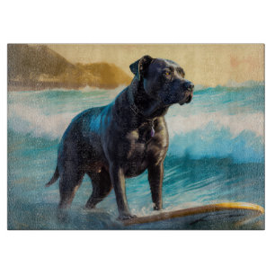 Cane Corso strand surfen schilderij Snijplank