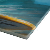 Cane Corso strand surfen schilderij Snijplank (Hoek)