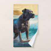 Cane Corso Strand Surfing Schilderij Bad Handdoek (Handdoek)