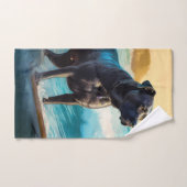 Cane Corso Strand Surfing Schilderij Bad Handdoek (Handdoek)