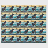 Cane Corso Strand Surfing Schilderij Cadeaupapier (Vlak)